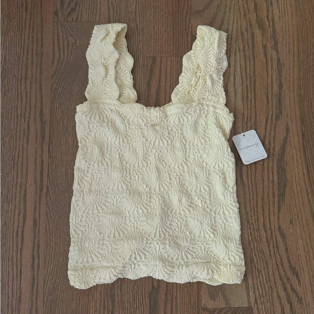 NWT Free People Ivory Love Letter Cami